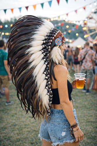 Coiffe amérindienne plumes naturelles pour libérer votre esprit libre - 4
