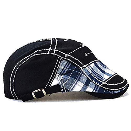 Image of M MOACC Men Beret Hat Cotton Adjustable Newsboy Hats Cabbie Gatsby Cap Driving Flat Caps