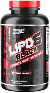 Lipo-6 Black All in One Fat Burner - Advanced Weight Loss, Appetite Suppressant | Burn Fat Through Multiple Pathways, Fast Acting Energy, Metabolism Booster & Thermogenic Supplement | 120 Diet Pills