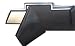 Qbc Craft Chevy Bowtie Emblem Overlay (3 Pack) Black 3M Carbon Fiber Cut-Your-Own Car Wrap Kit DIY GM Logo Easy to Install Air Release Film 12" x 4" Sheets (x3)