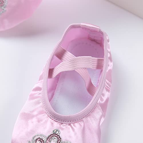 Aislor Girls Kids Dance Shoes Satin Cat Claw Sequins Ballet Practice Shoes Yoga Dance Performance Shoes Ballet Slippers3