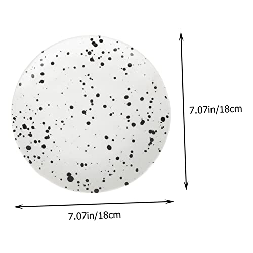 SOLUSTRE Vintage Ink Splash Ceramic Serving Plate Decorative Dish for Breakfast Pasta and Desserts Smooth Surface Easy to Clean for Home Restaurant Use