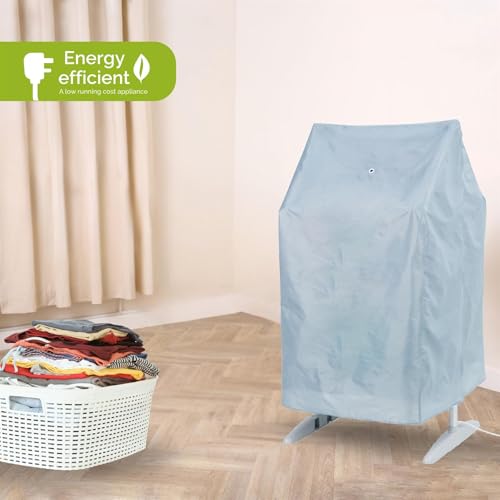 Rediffusion Heated Clothes Airer with Cover, Compact 3-Tier Design, 30 Heated Rails, 14m Drying Space, 24kg Weight Capacity, Indoor Airer, Energy Efficient, 130 x 58 x 62cm, Silver - RED248 - Image 2