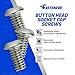 Fastenere Button Head Socket Cap Screws - 1/4-20 x 1/2