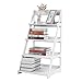 Produktbild Cocoarm Bücherregal 4 Ebenen Standregal Bücherregale Stabiles Holz Ablageregal Regal Aktenregal Wandregal Aufbewahrungsregal für Diele Flur Wohnzimmer Schlafzimmer Weiß 44 x 43 x 85,8 cm