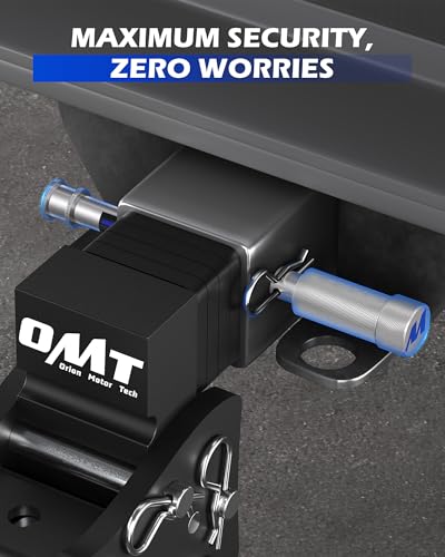 Image of Orion Motor Tech Locking Hitch Pin, Fits 2 inch 2.5 inch 3 inch Receiver with 5 /8 inch Diameter Hitch Lock, Anti-Theft Steel Hitch Pin Lock with Key for Class V IV III, Anti-Rattle Trailer Hitch Pin, Silver