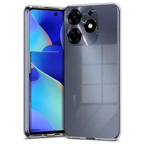 Image of Rubber Back Cover for Tecno ?BG6 / Spark Go 2024 - Transparent