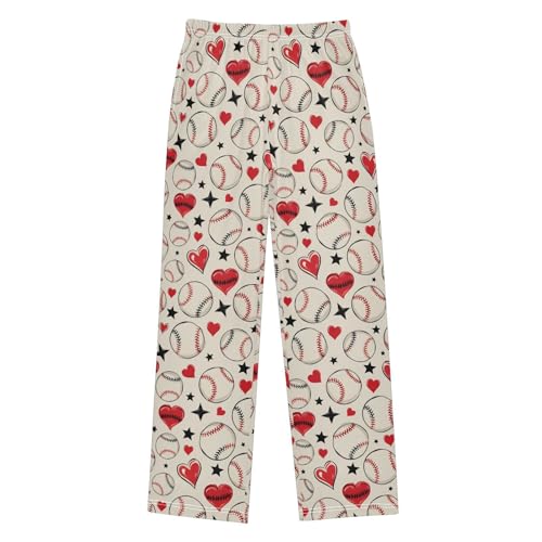 Pajama Pants Baseball Love Star Long Sleep Pants Lounge Bottoms