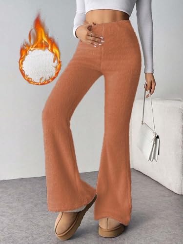 Image of KOTTY Women's Coral Fabric Flared Fit Pant - Super Soft Thermal Design for Stylish Cold Weather Comfort