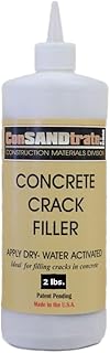 ConSandtrate Concrete Crack Filler - Tan - 2 LB (Single Bottle) for Filling in Concrete Cracks on driveways, walkways and patios