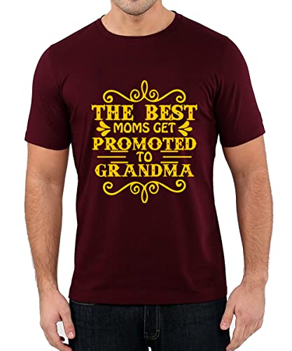 Image of Caseria Men's Cotton Printed T-Shirt -Best Get to Grandma | 100% Cotton | Half Sleeves | Regular Fit | Printed | Round Neck | Graphic T Shirt