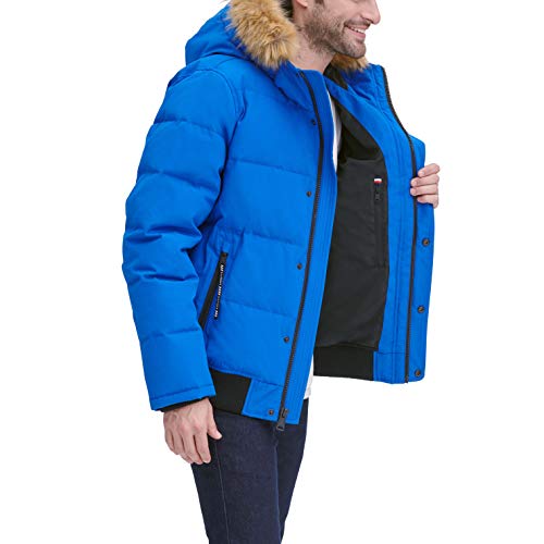 Image of Tommy Hilfiger Men's Arctic Cloth Quilted Snorkel Bomber Jacket (Standard and Big & Tall)