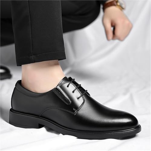 Men's Lace up Dress Shoes Genuine Leather Soft Sole British Style Business Casual Formal Office Work Autumn Wedding Groom Footwear2