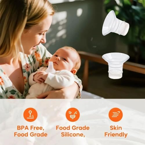 Image of Breast Pump Accessories,Breast Shields, 24mm Shields /Flanges,Insert for Breast Pump Replacement Accessories,5pcs 13mm /15mm /17mm /19mm /21mm
