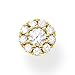 Thomas Sabo Damen Einzel Ohrstecker weiße Steine gold, 925 Sterlingsilber