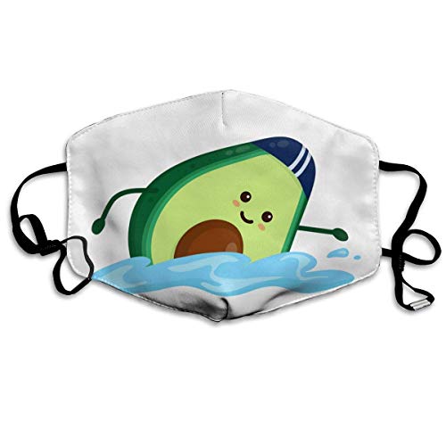 Schwimmen Avocado Waschbare Wiederverwendbare Sicherheitsabdeckung, verstellbare Ohrringe