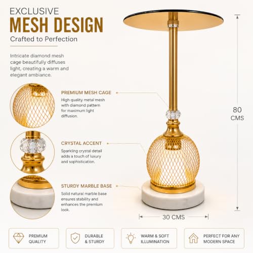 Image of Premium Decorative LED Floor Lamp & Glass Art Collection - Modern FlloNight Light - Unique Aesthetic Home Gift (Elvyn)