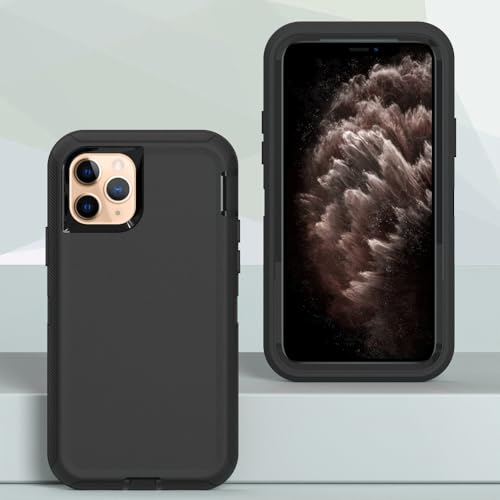 Image of Case for iPhone 12 Pro Max, Heavy-Duty Tough Rugged Shockproof Drop Protective Cover Phone Cases, Black