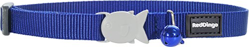 Red Dingo Classic Cat Collar, One Size Fits All, Blue - //coolthings.us