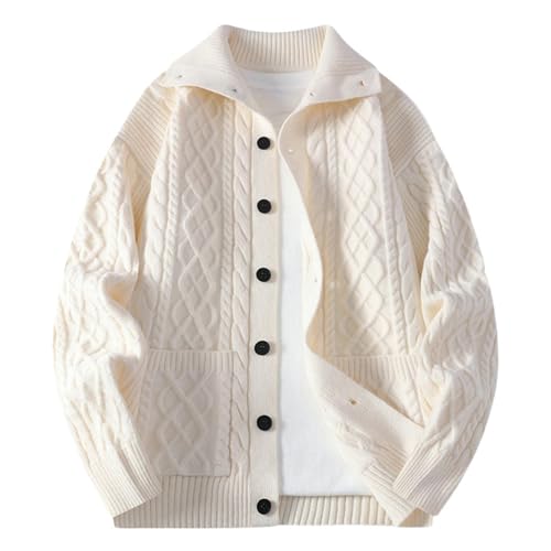 Pull chaud en tricot pour homme manches longues contre le froid de l'automne