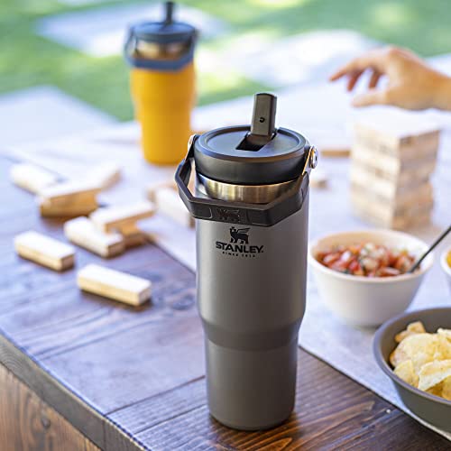 Stanley IceFlow - Vaso inoxidable 30 oz, tapa antifugas, 12 h frío