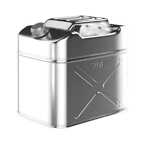 Bidón portátil de Agua, contenedor metálico para almacenar Agua, contenedor de Agua para Acampar de Acero Inoxidable 304, bidón de Acero Inoxidable para almacenar Aceite de Cocina