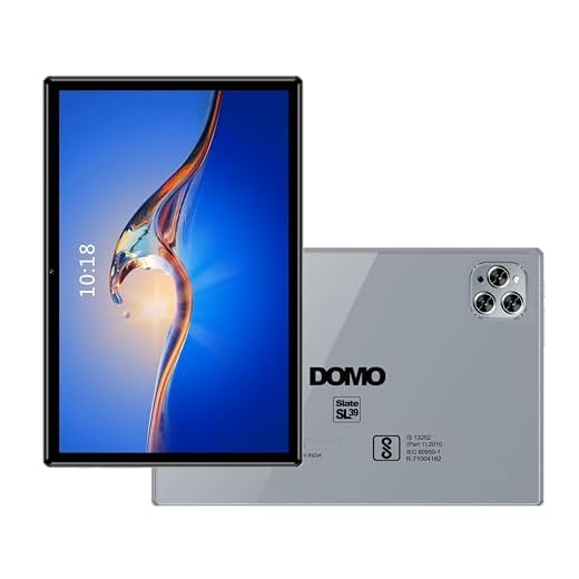 DOMO Slate SL39 10.1-Inch 4G Tablet PC, 4GB RAM + 32GB Storage,1TB Expandable, Dual SIM Slot, Octa Core CPU, GPS, Bluetooth, (Grey)