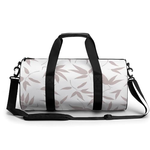 Duffel bag de voyage et randonnée 45cm sac de sport gym avec motif artistique feuille