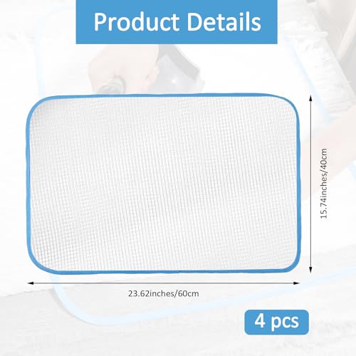 Teaaha Protective Ironing Cloth, 4 Pack Pressing Cloth to Protect Clothes, Protector Insulation Mat Scorch Saving Mesh Ironing Board Cover Pad Press Cloth Scorch Iron Cloth - Image 2