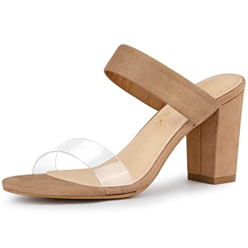 Sandales slides Allegra K talon bloc pour allonger la silhouette avec confort
