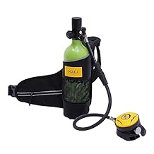 1L Scuba Diving Tank,Mini Diving Tank 15-20 Min Underwater Breath Device Portable Diving Oxygen Tank Kit, Refillable Oxygen Cylinders for Emergency Rescue Underwater Exploration
