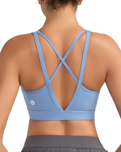 Image of RUNNING GIRL High Impact Sports Bras for Women, High Support Running Sports Bra Moulded Cup Strappy Sports Bras