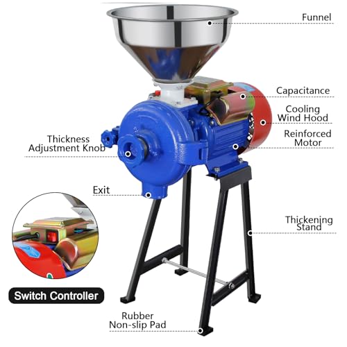 Image of Electric Grain Mill Grinder 3000W, Molino Para Moler Maiz Electrico