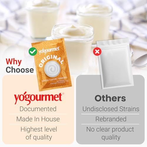 Yogourmet Yogurt Starter (16 Pack) - Make Yogurt at Home - Starter Culture - 3 g Sachets
