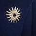 Sun Brooch Pin for Women Girls Fashion Gold-Tone Celestial Brooches Lapel Pins Dainty Suit Hat Dress Accessories Birthday Holiday Jewelry Gift