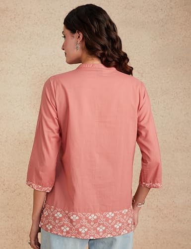 Image of Amazon Brand - Myx Women Cotton Regular Fit Casual Kurti (Available in Plus Sizes)