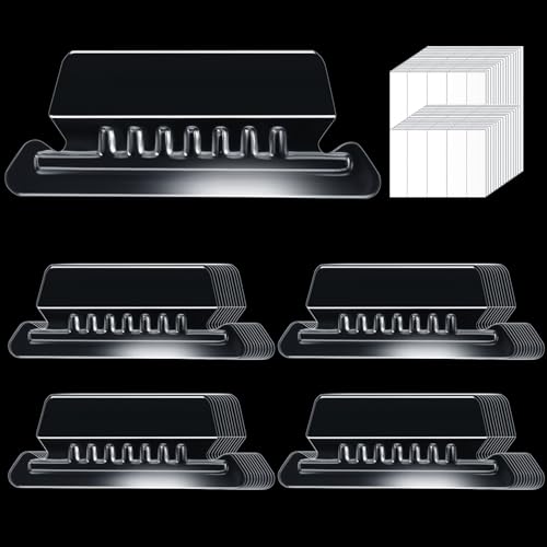 Hanging File Folder Tabs 60PCS Plastic Hanging Folder Labels and Inserts Clear Tabs for File Folders Quick Identification