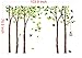 Giant Jungle Tree Wall Decal Tree Wall Sticker Removable Vinyl Sticker Mural Art Kids Room Nursery Bedroom Living Room Decoration (103.9x70.9)