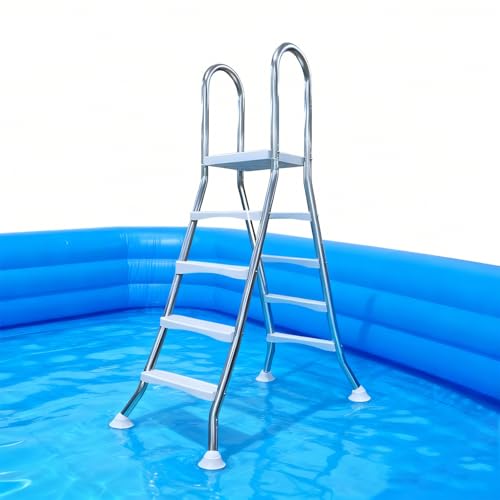 Escalera de piscina doble cara acero inox 4 peldaños miniatura 1