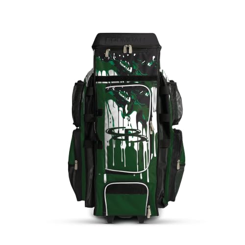 Boombah DEFCON Superpack XL Rolling Bat Bag Graffiti Drip Black/Dark Green/White