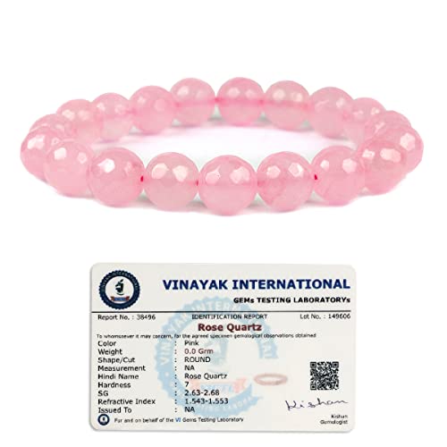 Image of Reiki Crystal Products Certified Natural Crystal Stone Diamond Cut /Faceted 10 mm Beads Bracelet for Men & Women | Reiki Charged Gemstone Jewellery | Multiple Stone Variants Available