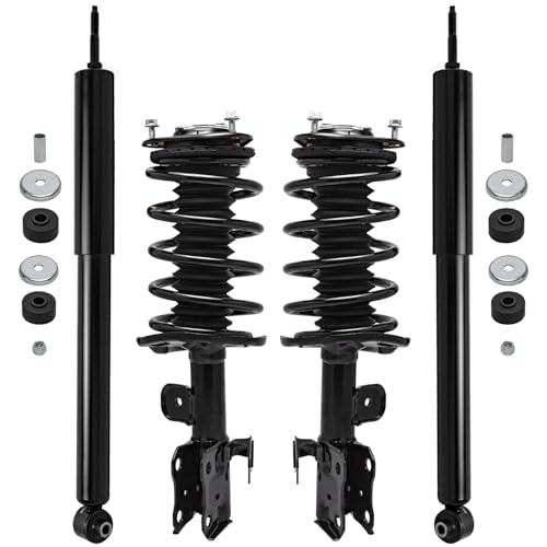 Image of Detroit Axle - Struts Shocks Suspension Kit for Toyota 2010-2015 Prius Front Struts w /Coil Spring Rear Shock Absorbers 2011 2012 2013 2014 Replacement