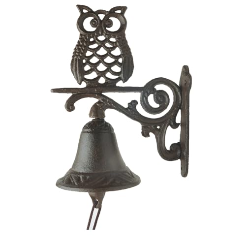 Consulente per porte rustiche - Ringer d'ingresso in ghisa vecchio stile con accento di intagliato, montaggio a parete facile | Campana classica esterna per cabina, garage, grande