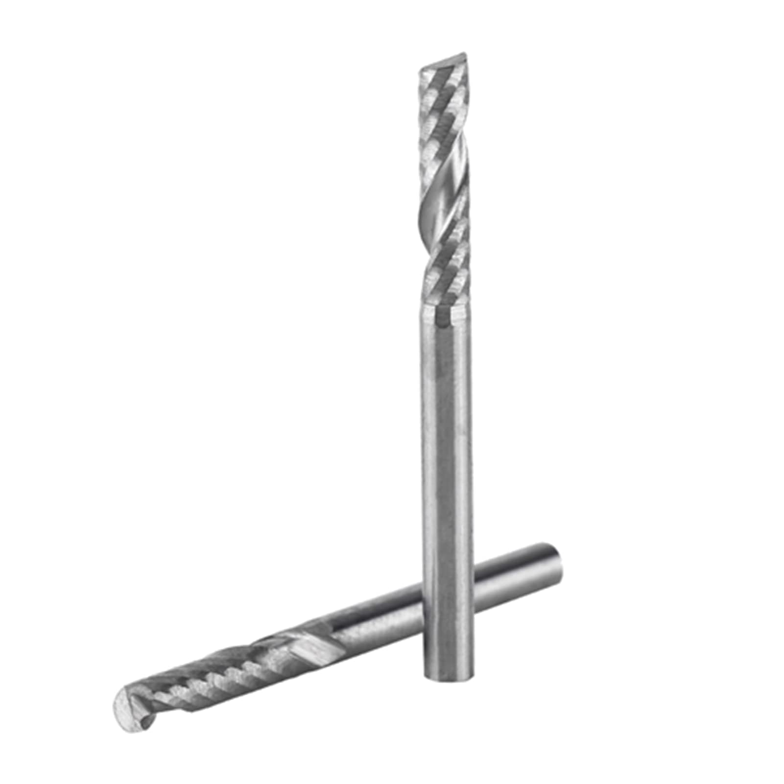 10 Pièces Carbure de Tungstène Unique 3.175mm Fraise en Bout 3mm Fraise en Bout Fraise Flûte Fraise en Bout Spirale CNC Routeur Gravure Outil de Sculpture