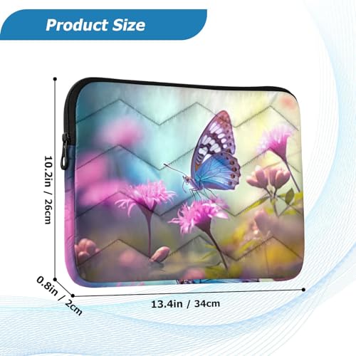 Funda para portátil Butterfly Flowers 13-14 pulgadas miniatura 3