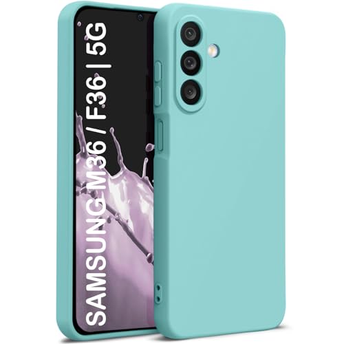 Image of TRUEUPGRADE Back Cover for Samsung Galaxy M36 5G | F36 5G | Soft Silicone Rubberized Case with Camera Protection | Shockproof Bumper | Slim & Flexible | Sea Green