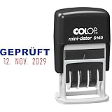 COLOP S160 Datumstempel GEPRÜFT – zweifarbig Rot Blau Abdruck...