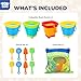 TOY Life Collapsible Beach Toys for Kids with 4 Silicone Collapsible Sand Buckets & 8 Shovels & Mesh Bag, Travel Beach Essentials for Kids Sand Toys Toddlers, Sandbox Toys for Boys Girls Ages 3-5 4-8