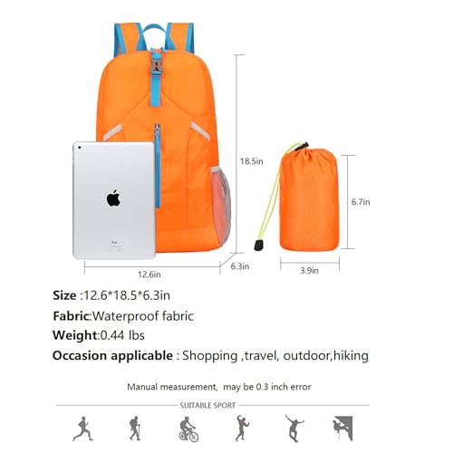 Mochila plegable deportiva de 25L para senderismo y viaje miniatura 7
