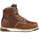 Georgia Boot AMP LT Wedge Steel Toe Waterproof Work Boot, Brown, Size 9(M)